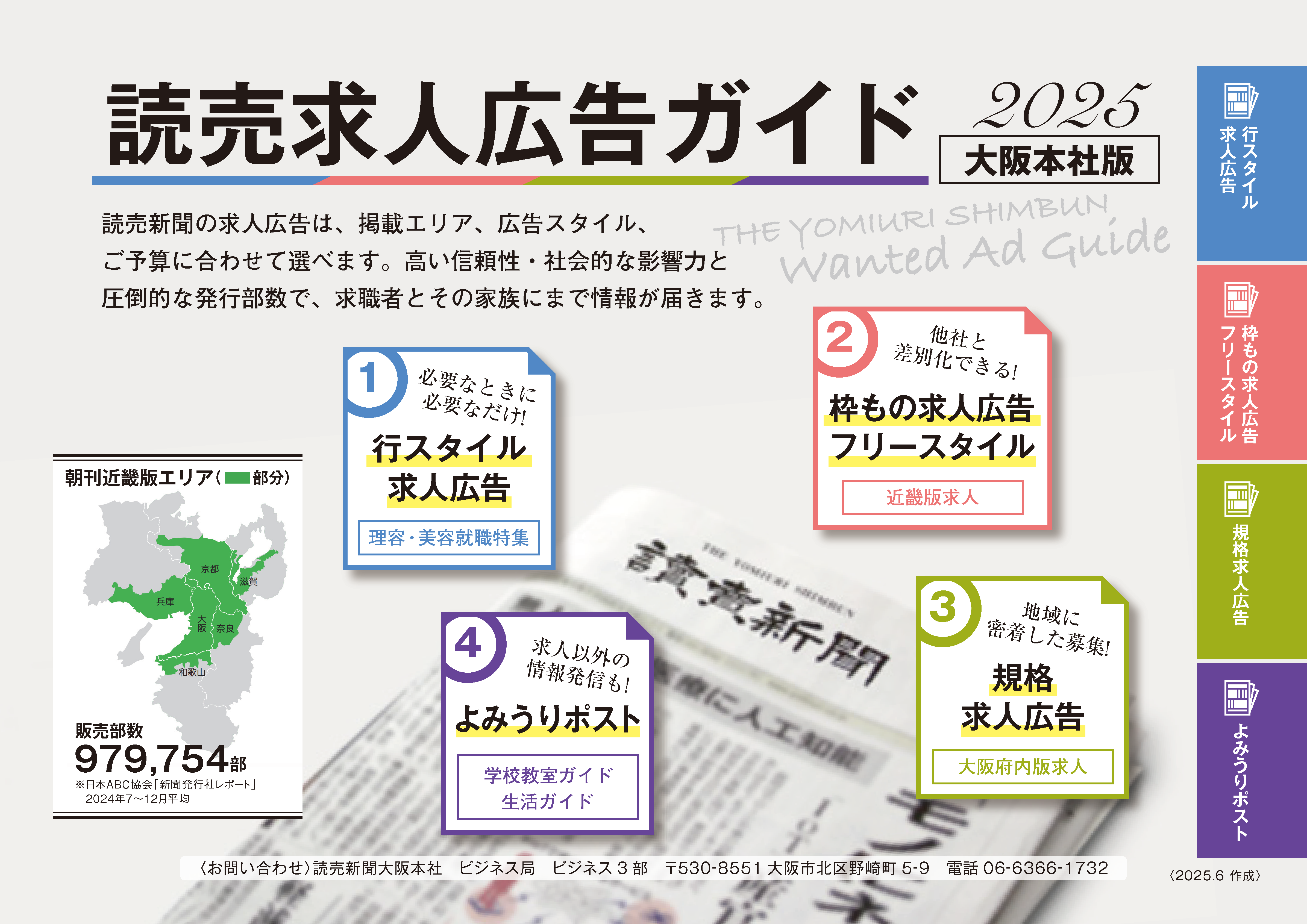 読売新聞の人材募集広告　大阪本社版