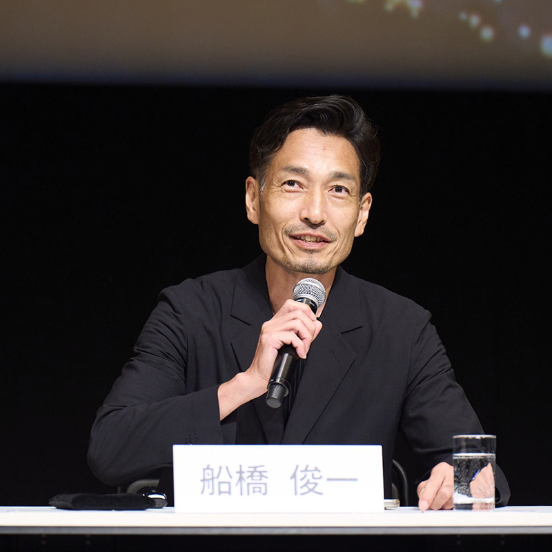 パビリオンについて語る大林組の船橋俊一氏