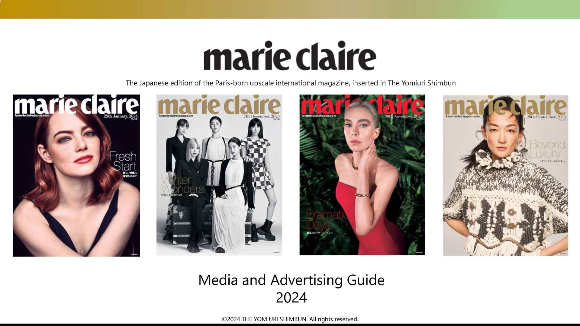 marie claire Media and Advertising Guide